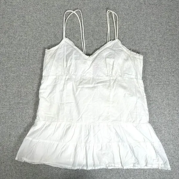 Vintage Y2K Mossimo Large Cami Tank Top Womens White Fairycore Grunge Coquette - Image 6