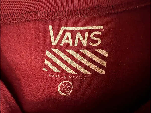 Vans women’s  Burgundy Crew Neck Logo Tee - Image 2