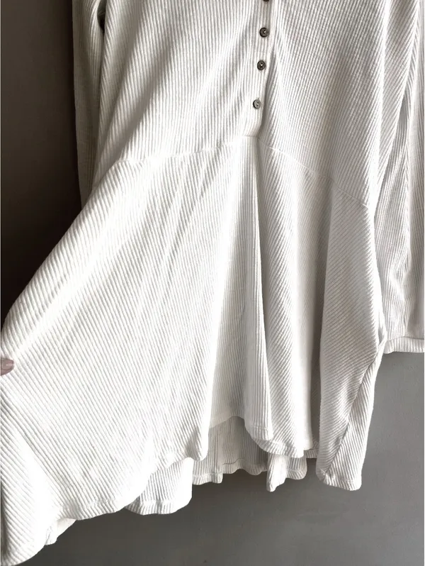 Flawless White Summer Dress Pockets Flowy M - Image 5