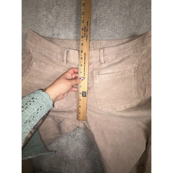 american eagle low rise wide leg cropped corduroy pants 10 short Pink/beige - Image 11