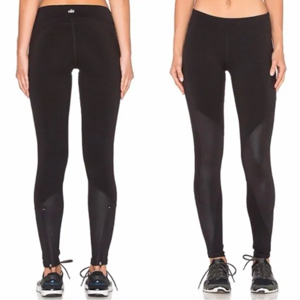 Alo Yoga Undertone Legging Two Tone Black Ankle Zipper Women's Size XS - Image 2