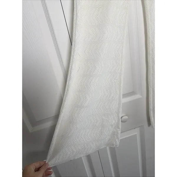 Prana Breathe Skirted Wide Leg Pants Womens Size M White Pointelle Knit Yoga‎ - Image 2