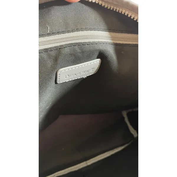 Bearpaw Gray Nylon Tote Bag Front Drawstring Pocket Travel Work Casual Zippered - Image 5