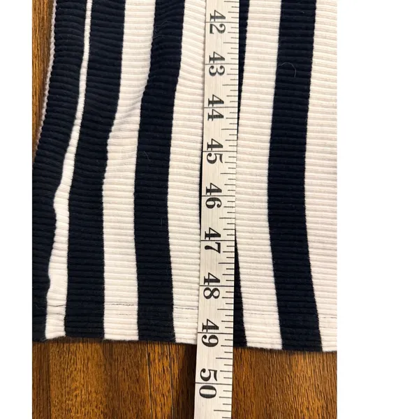 Lea & Viola Black White Striped Wide Leg Jumpsuit Twist Front V‎ Neck Size Large - Image 13