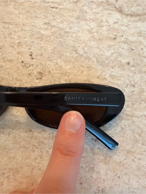 Saint Laurent Black Oval Sunglasses - Image 4