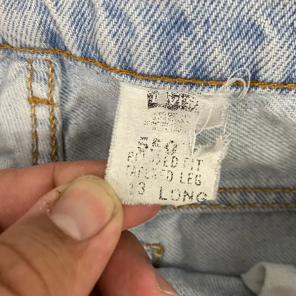 Vintage Levis 550 Jeans Womens 13 Long Light Wash‎ Relaxed Tapered High Rise 90s - Image 8
