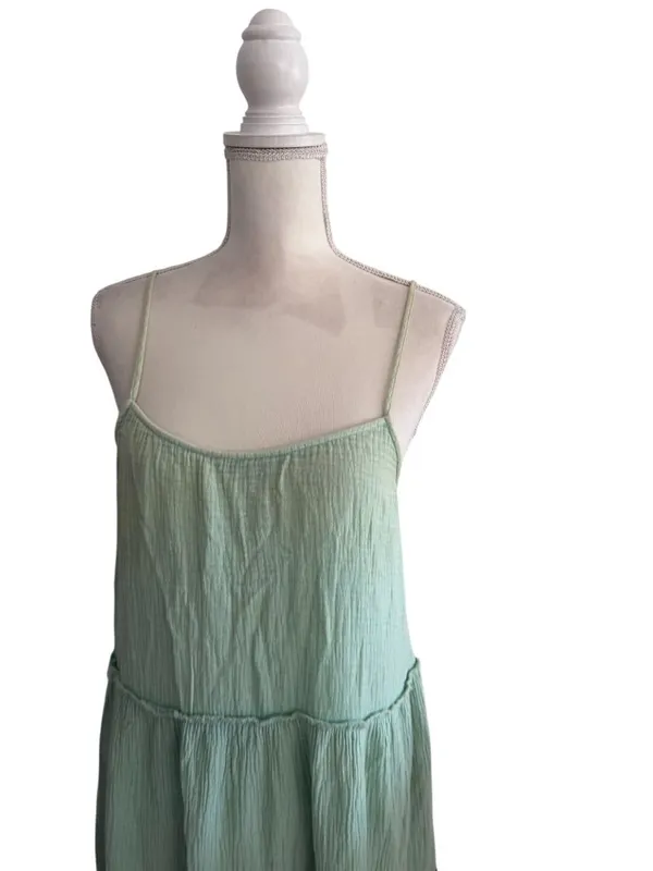 EASEL Green Tiered Maxi Dress Size Small Womens - Image 3