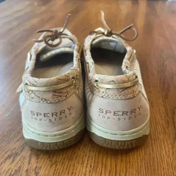 SPERRY Topsider Cork Gold Boat Shoes Size 8 Women’s EUC!‎ #85 - Image 4