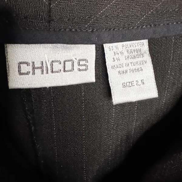 Chico’s Chocolate Brown Stripes Trousers Size 2.5/14 - Image 5