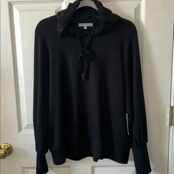 Antonio Melani Indie Sleaze Black Unwind Hoodie Soft Sweatshirt Sz LNWT - Image 2