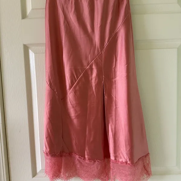 🩷 Anthropologie Bias-Cut Midi Skirt Size S Fits Like XS 2–4 Y2K Satin Slip Skirt - Image 9