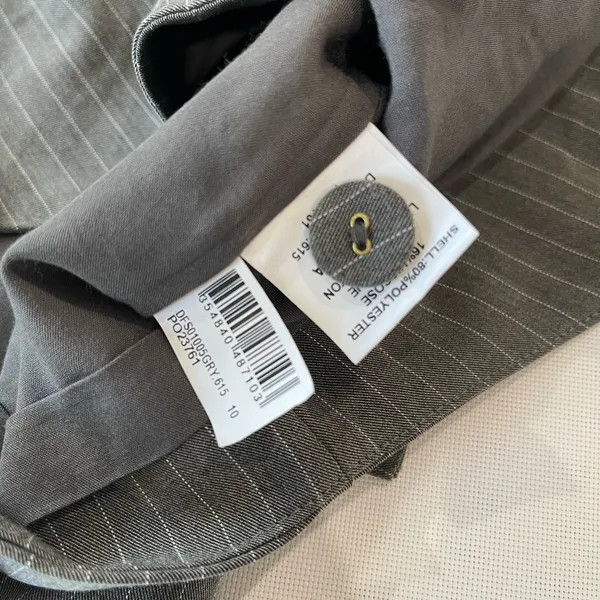 DISSH Gray Pinstripe Women's Tailored Vest Size 6 - Image 6
