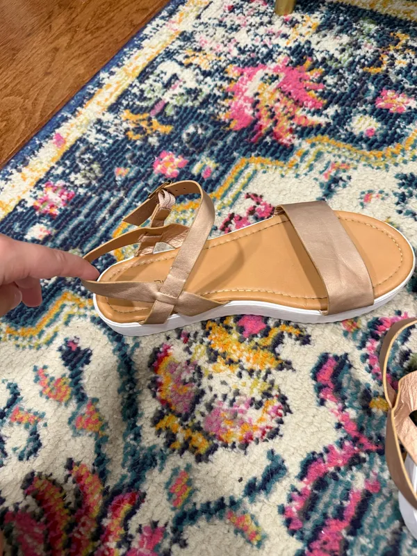 Rose Gold Pierre Dumas Espadrille Sandals - Image 2