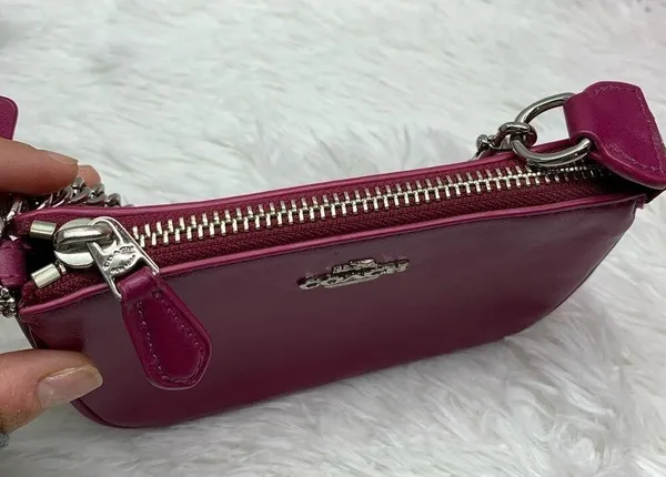 COACH Mini Purse Wristlet 15 in Leather F64791 - Image 6