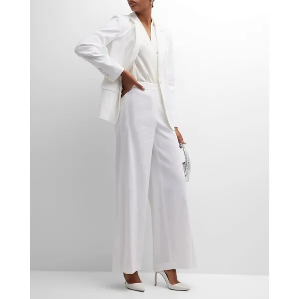 Kobi Halperin Maureen Linen Blend High Waist‎ Wide Leg Pants Size 2 - Image 2