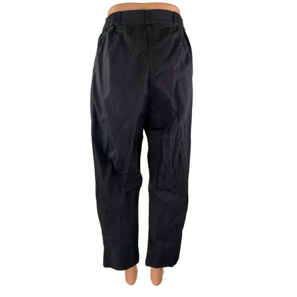 Wray Black High Waist Pleated Baggy Barrel Carrot Wide Leg Trousers Pants Size 6 - Image 2