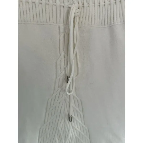 Free People Emmaline Sweater Dress Ivory Cable Knit Open Back NWT L - Image 6