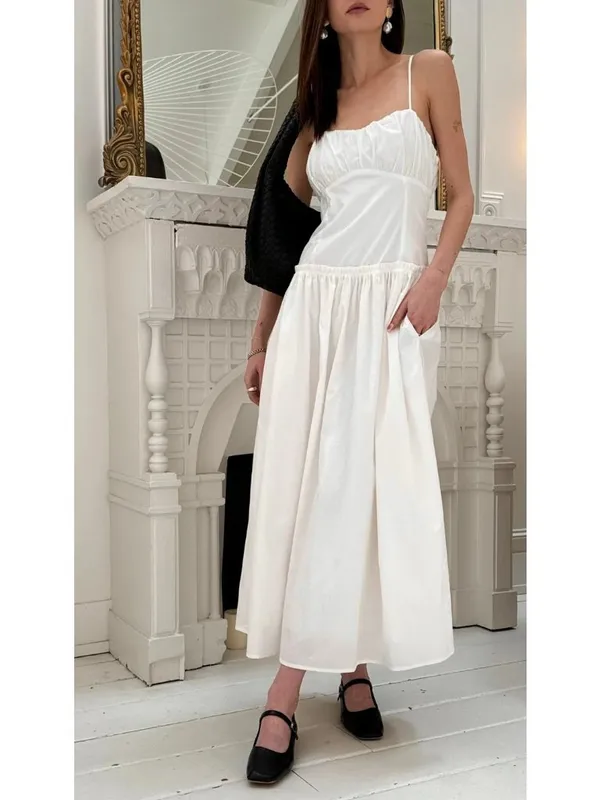 Line & Dot Maison Corset Dress in White Small New Womens Maxi Gown - Image 8
