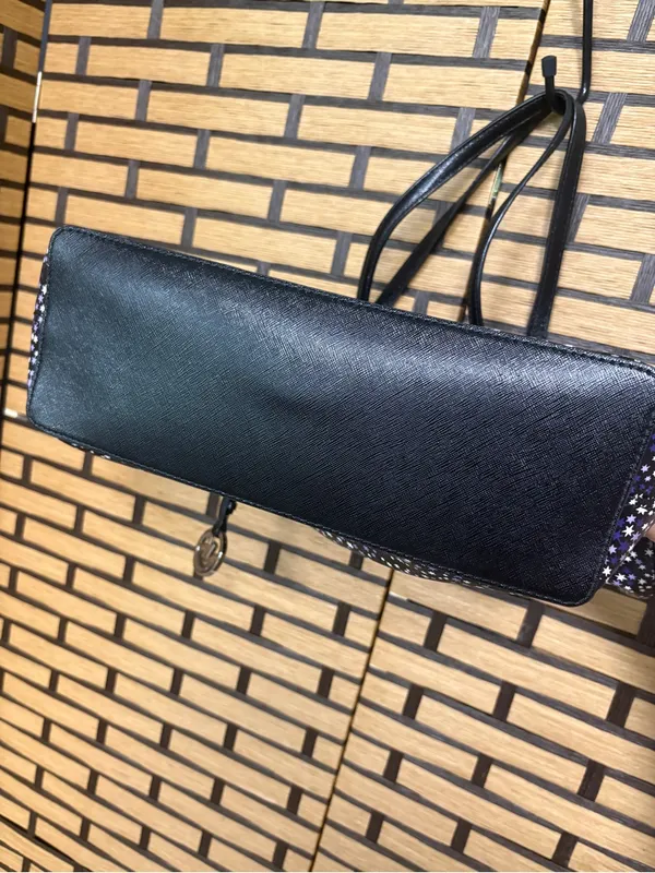Michael Kors Purple And Black Star Print Tote Bag - Image 7