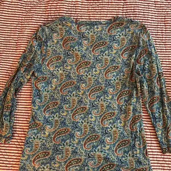Ralph Lauren Vibrant Blue and Orange Long Sleeve Tee - Image 4