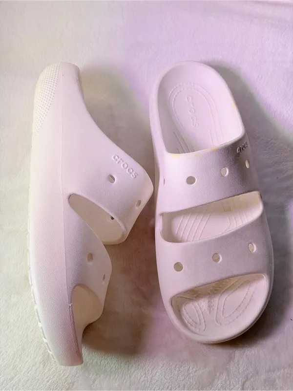 CROCS Classic Dual-Strap White Slide - Image 5