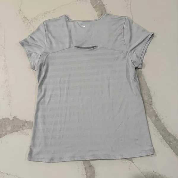 Active Life ScoopNeck ShortSleeve Performance Shirt Womens Large Gray Athleisure - Image 4