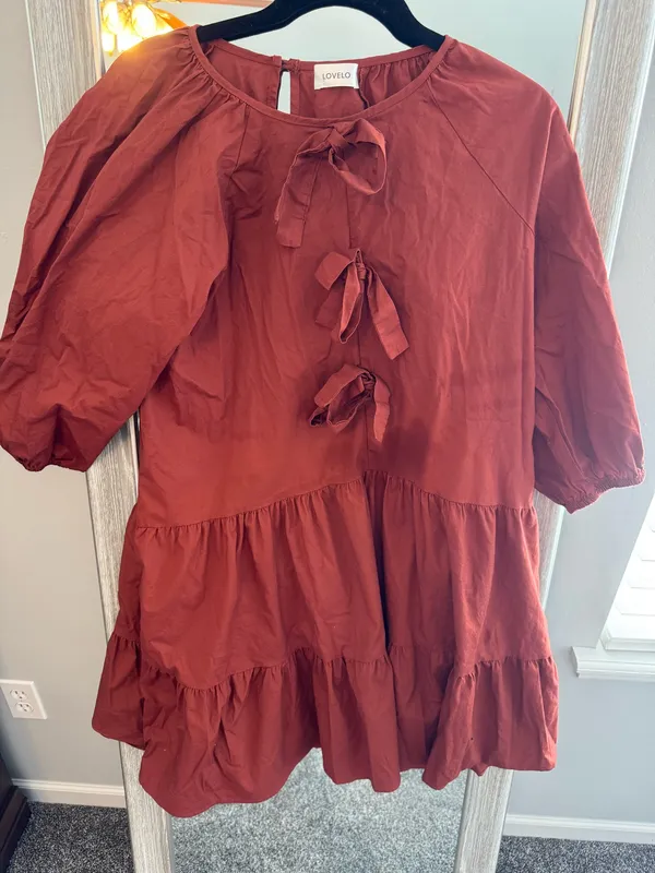 Fall dress Orange Size L - Image 2