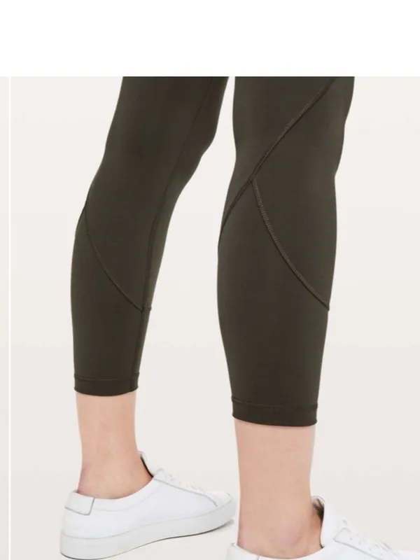 Lululemon Olive Green 7/8 Everlux 25” Tights - Image 8
