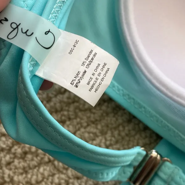 Cupshe Halter Wrap Style Underwire Bikini Top Aqua Women’s Size Medium VEUC - Image 6