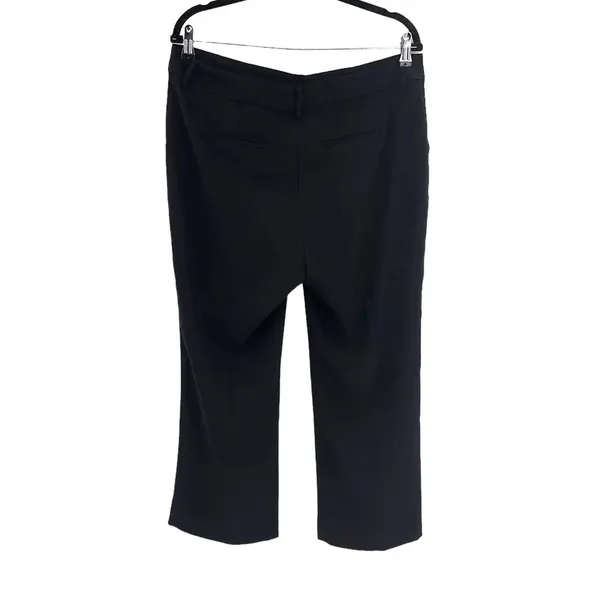 Amanda Uprichard‎ Trouser Dress Pants Cropped Capri Classic Black Size Large - Image 5
