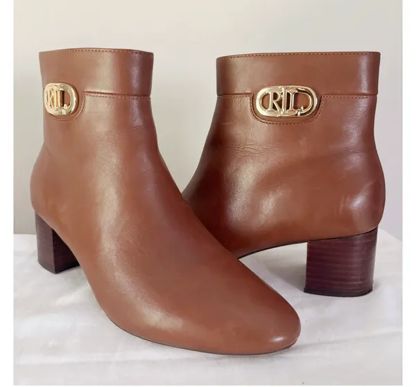 Ralph Lauren Lauren tan leather ankle boots - Image 6