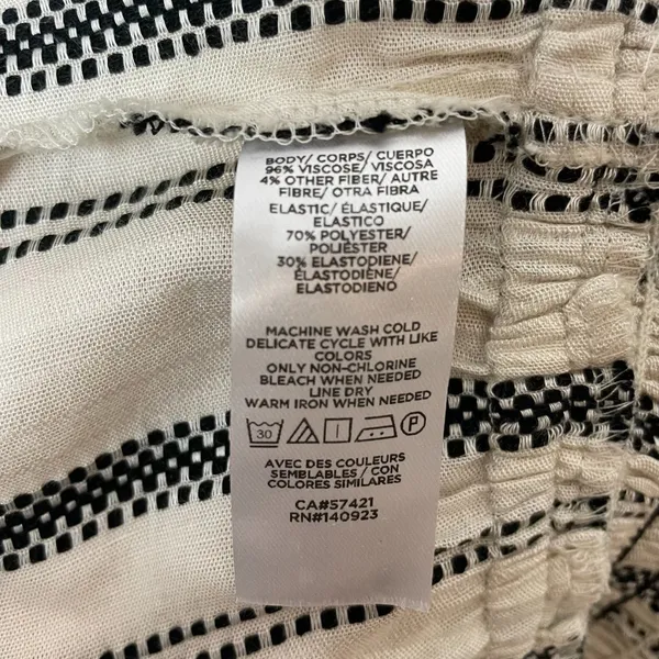 Loft Striped Poplin Smocked Cami Tank Top Shirred NWT Sz Medium Women Tie Straps - Image 11