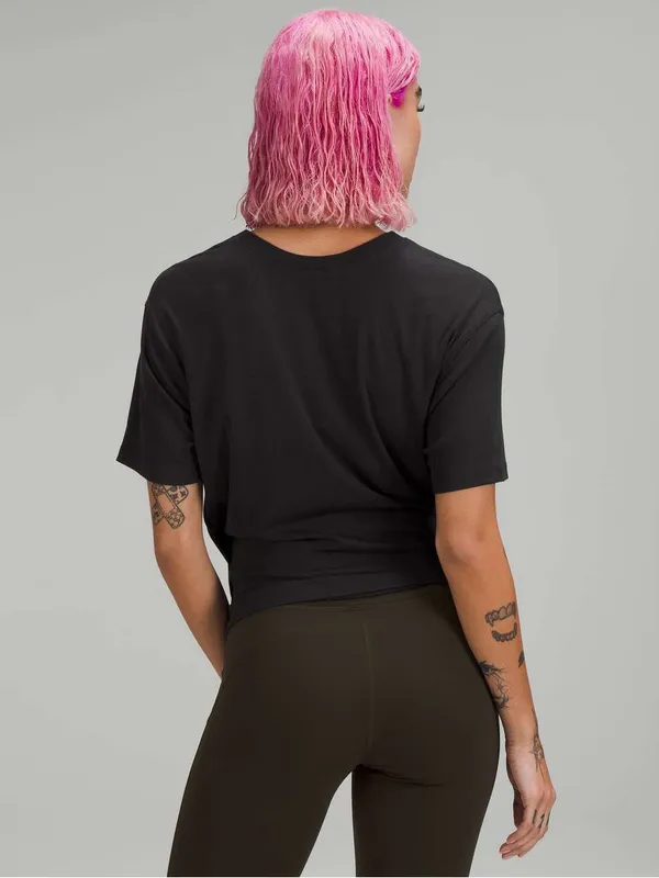Lululemon twist front tee short sleeve crewneck ribbed Modal-Silk Reversible - Image 3