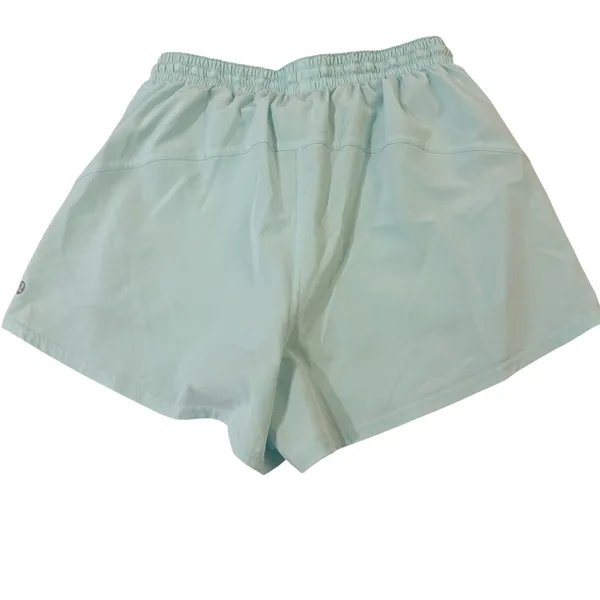 Lululemon Track That Mid Rise Shorts Women 4 Aqua Blue 3in Inseam Lined‎ Pockets - Image 4