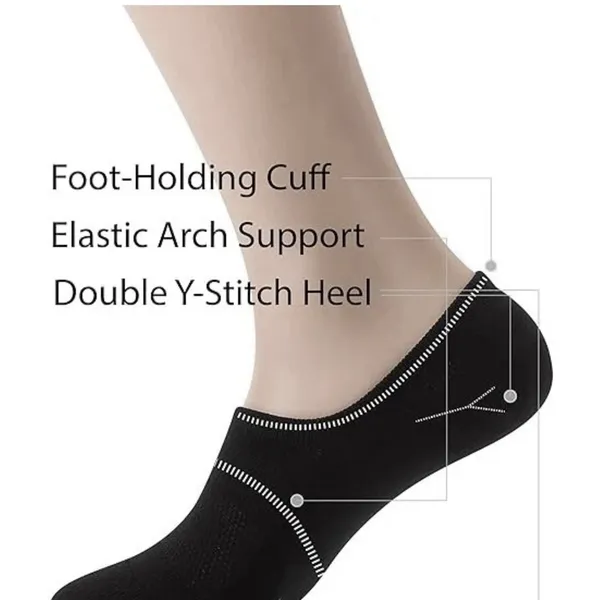 Pro Mountain No Show Socks Wide Toe Box Unisex Large 8 Pairs New Cushioned - Image 4