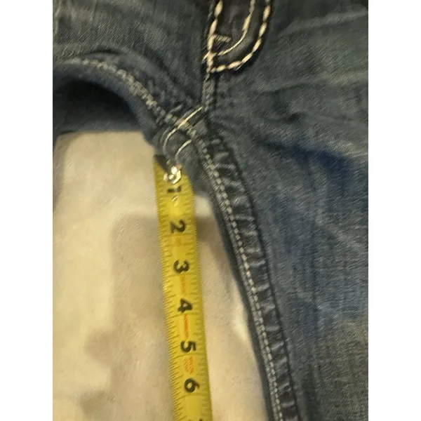 Miss Me Jeans, Women's Size 26, Blue, Denim, Gems Back Pocket, Flared - Image 10