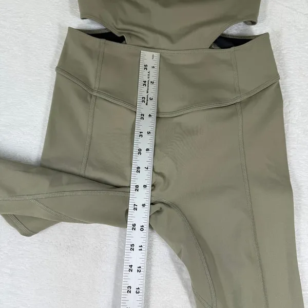 Free‎ People Movement Side-to-Side Catsuit XS Olive Green Cutout Jumpsuit - Image 8
