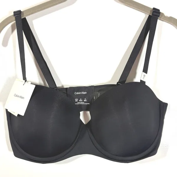 Calvin Klein Naked Glamour Strapless Push-Up Bra Black 38C QF5677-001 - Image 2