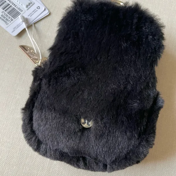 Clippable Nano Pouch *Plush Fleece - Black/Gold - Image 2