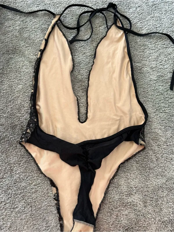 Super sexy sequin swimsuit or Bodysuit Black - Image 3