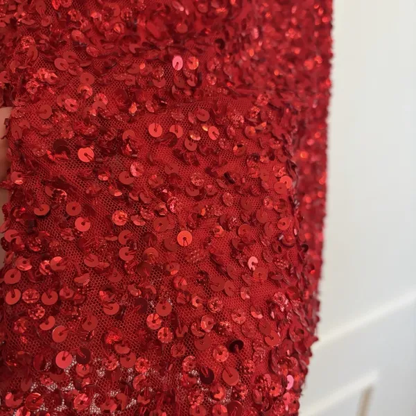 Primavera Couture 3572 Sz 2 Red Cocktail Formal‎ Dress Short Sequin Homecoming - Image 3