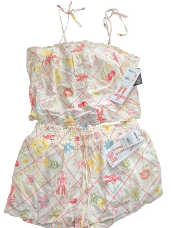 Celebrity Pink Coastal swingtop shorts set pajamas lobster floral print Vacation - Image 5