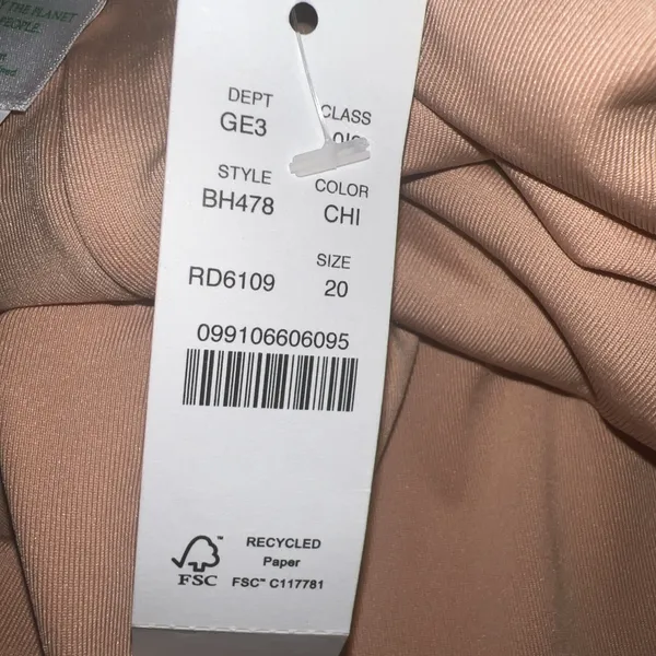 New J Crew One Piece Swimsuit Size 20 Scrunchie Scoop Neck Rust‎ - Image 6