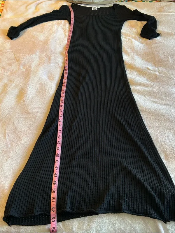 Princess Polly black semi sheer long sleeve fishnet maxi dress coverup 8 bodycon - Image 12