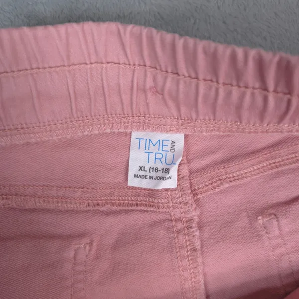Time and‎ Tru Knit Shorts Women XL 16-18 Pink Relaxed Fit Elastic Waist Cuffed - Image 7