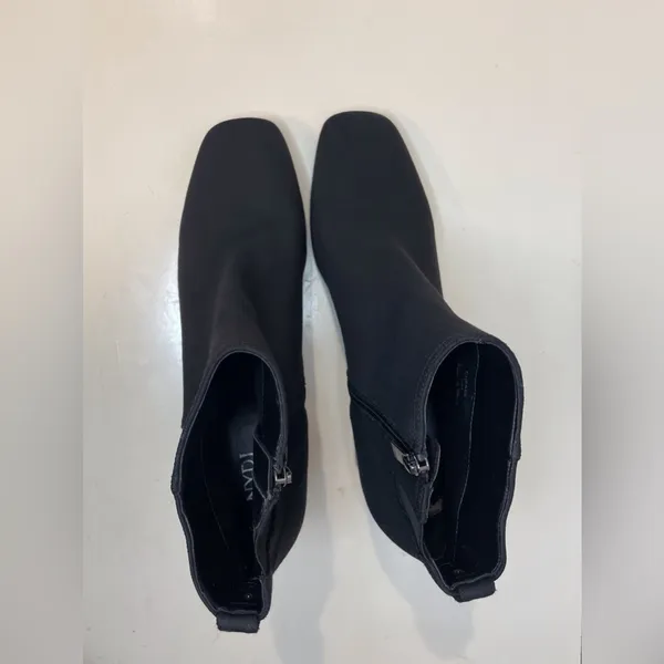 NYDJ Women's Cheree High Block Heel‎ Fabric Ankle Black Boots Size 10 M - Image 7