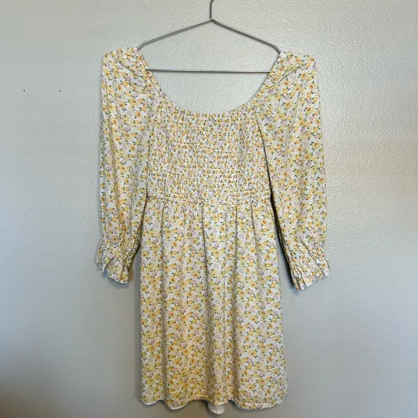 Hollister Smocked Floral mini Dress - Image 2