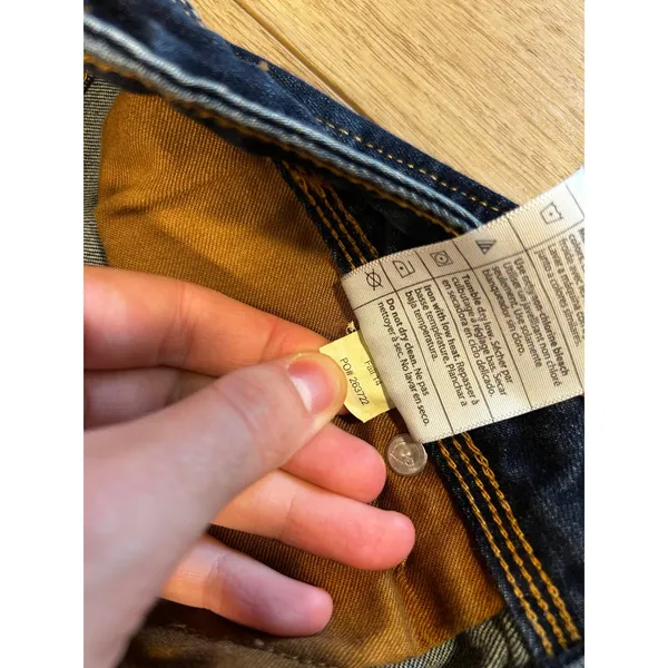 Carhartt Original Fit Dark Wash Bootcut Jeans Womens 12 Short Blue 100649 409 - Image 4