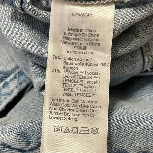 Madewell Women's Blue Medium Wash Utility Y2K Straight Denim Jeans Overall Sz XS - Image 5