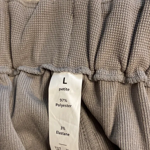 HALARA Wide-Leg Tan Trousers size L brand new color light gray two front pockets - Image 5